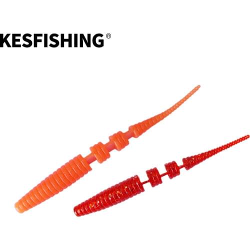 KESFISHING Fishing Lures Soft Worm Lures Polaris 95mm 2.9g 6pcs Carp Fishing Saltwater China PVA Iscas Artificial Crankbait