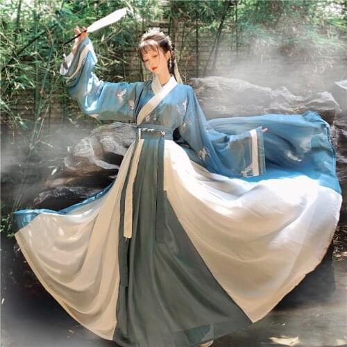 Chinese Dress Oriental Style Fairy Hanfu Costume Cosplay Ancient Traditional Elegant Tang Dynasty Princess Performance Clothes
