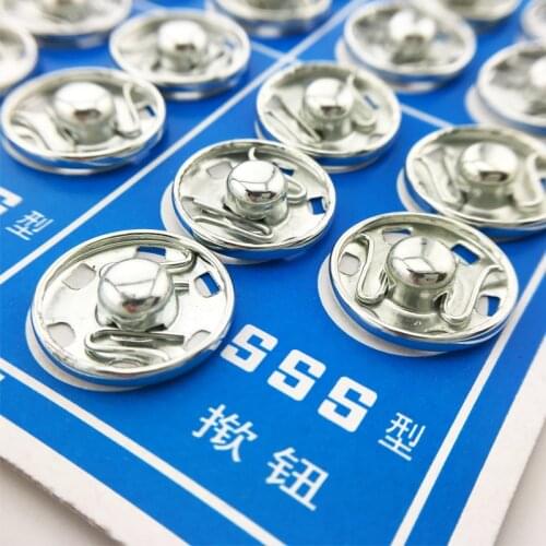 50PCS/Sets Metal Brass Press Studs Sewing Button Snap Fasteners Sewing Leather Craft Clothes Bags Handmade DIY