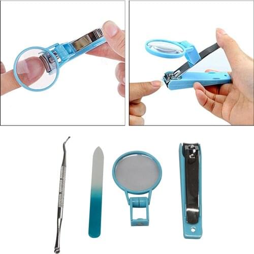 Deluxe Nail Clippers with Magnifying Glass Nail File Ingrown Nail Manicure Tool