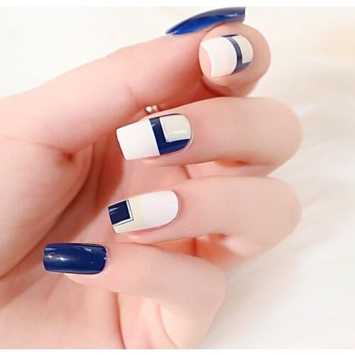 Square Nail Removable Wearable Manicure 24 Pieces Of Finished Flat Head Nail False Nail Manicure Patch Accessories