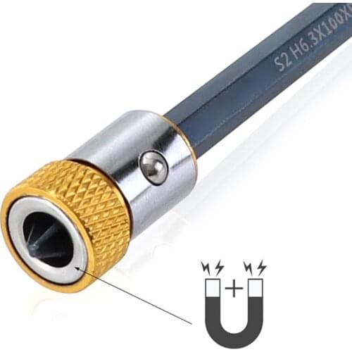 G8DA Screwdriver Bits Magnetic Ring 1/4" 6.35mm Metal Strong Magnetizer Screw for Electric Phillips