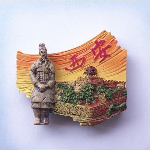 Novelty Chinese Style 3D Refrigerator Sticker Resin Fridge magnets Beijing Xi'an Shanghai Travel Souvenirs Collection Gifts