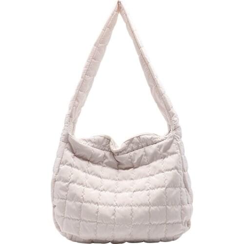 New Light Large Capacity Shoulder Bag Autumn and Winter Leisure Fashion Down Messenger BagLadies BagsFree Shipping