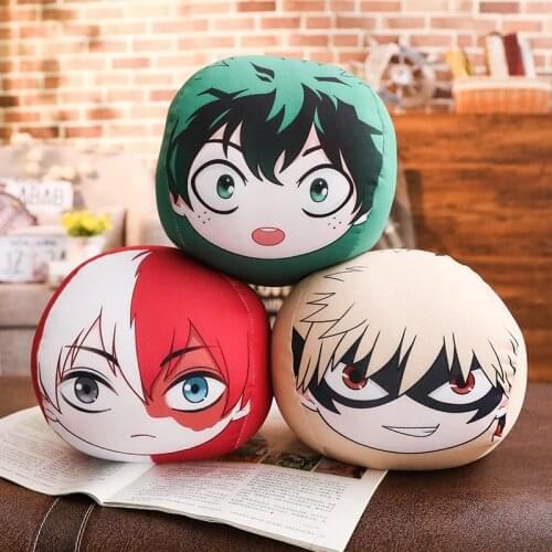 1pc 20/30cm Cartoon Anime Bakugou Katsuki Todoroki Shoto Midoriya Izuku Bolster Plush Toys Boku No Hero Academia Pillow