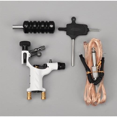Complete Tattoo Kit Rotary Tattoo Machine Grip Tube Hex Wrench Clip Cord Set