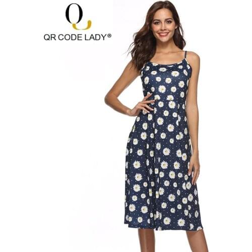 QR Backless Summer Dress Women 2019 Casual Vintage Print Ball Gown Dresses Female Elegant Sexy Strapless Evening Party Dress 2XL