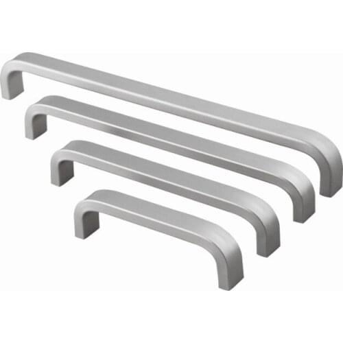 Solid / Hollow Knob Space Aluminum Drawer Cabinet Door Handle Hardware Cabinet Door Curved Two-hole Handle Hardware Accessories