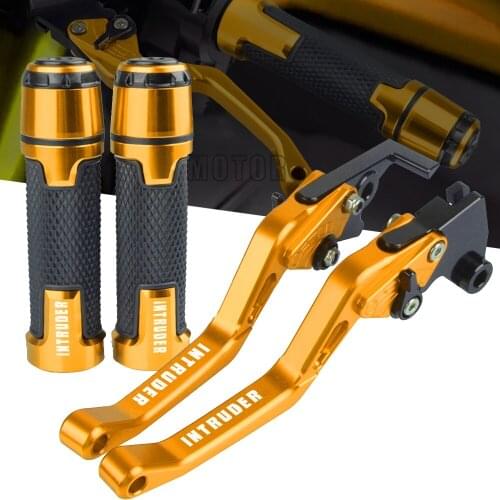 Motorcycle CNC Brake Clutch Levers Handlebar knobs Handle Hand Grip For Suzuki INTRUDER 1400 1990-2004 2003 2002 2001 2000 1999