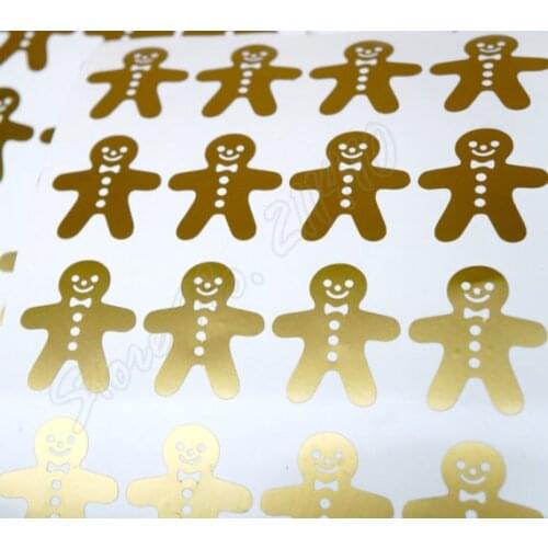 42 Gingerbread Man Winter Christmas D Envelope Seal Invitation Seals Party Window sticker Removable vinyl Wall Decal B319