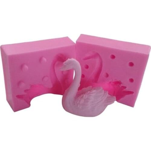 Silicone Mold 3D Swan Shape Epoxy Mould DIY Chocolate Fondant Cake Making U4LF