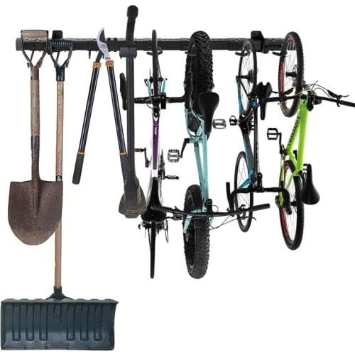 Folding Adjustable Wall mount Holders for Tools, Garage Organizer, Garden Tool Storage Rack
