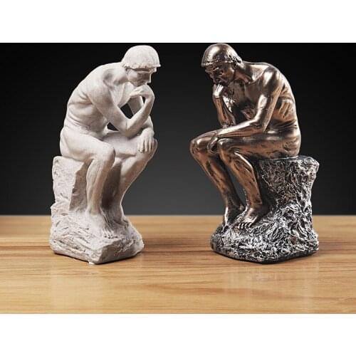 European Character Sculpture Thinker Decoration Home Decor Trends Bookcase Wine Cabinet Decoration Soft Decoration