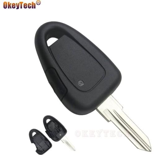 OkeyTech Replace for Fiat Iveco Key Shell Cover Case GT15R Blank Fob Transponder Key Uncut Blade 1 Side Button No Battery Clamp