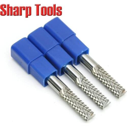 Most Hardness 8*25MM Solid Carbide End Mill Corn PCB Milling Bits Set, CNC Router PCB End Mill Bit on Hardwood Carbon Fiberglass