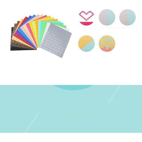 3D Wall Stickers Waterproof DIY 70*77cm Marble Brick Peel and Self-Adhesive Wall paper 3D Brick Stone Wall Papers for Kids Room