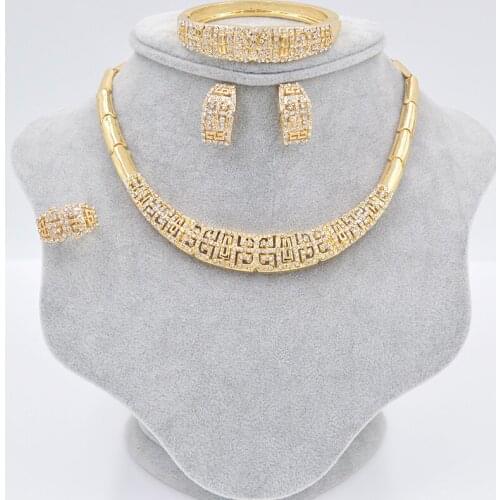 ZEA Dear Jewelry Hot Selling Bridal Jewelry Set For Women Necklace Earrings Ring Bracelet Fashion Jewelry Findings For Wedding