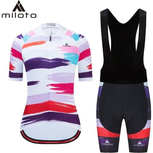MILOTO Women Summer Bike Clothes MTB Ropa Ciclismo Bicycle Uniforme Maillot Breathable Quick Dry Road Mountain Cycling Sportwear