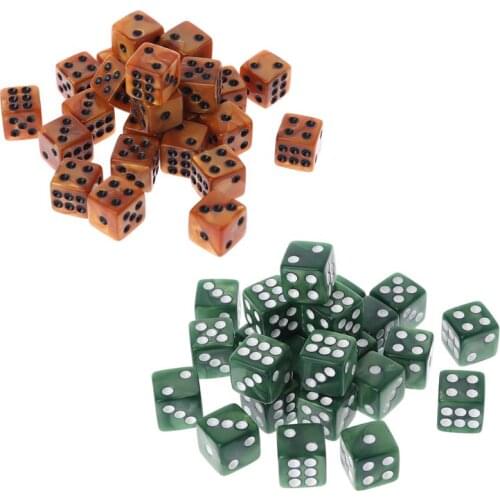 25 Pcs/Set Game Dice Number 12 Square Stripe Creative Dices Party Club Games For D & D Dungeon Desktop Table Games