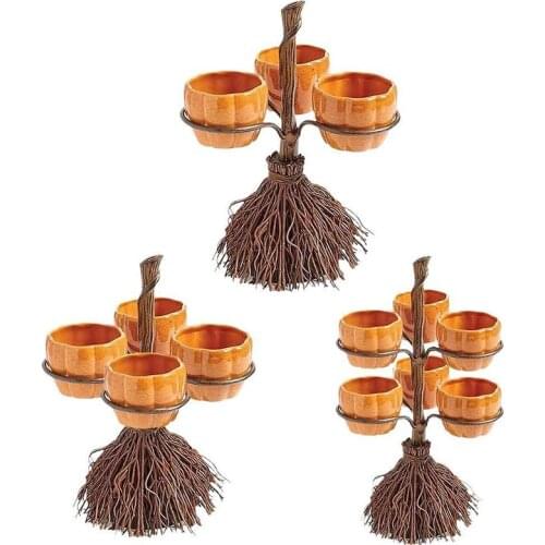 3/4/6 Cups Halloween Pumpkin Snack Bowl Stand Snack Basket Salad Bowl Kitchen Bakeware Holder Holiday Diy Decorations Supplies