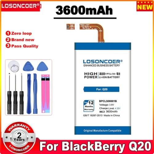 LOSONCOER 3200mAh BPCLS00001B for BlackBerry Q20 Cell Phone Battery Classic SQC100-1 SQC100-3