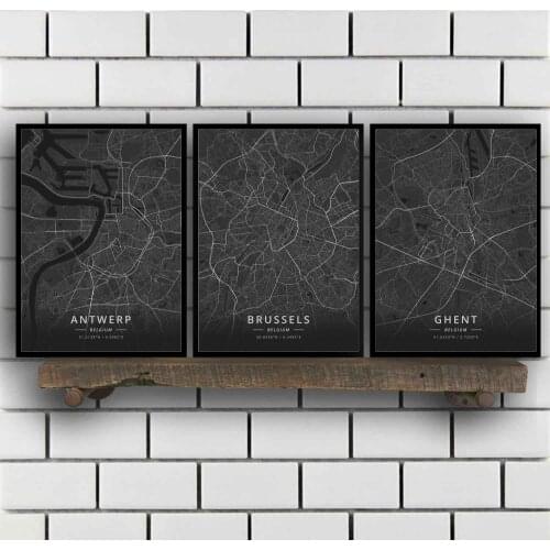 Antwerp Brussels Ghent Belgium Poster