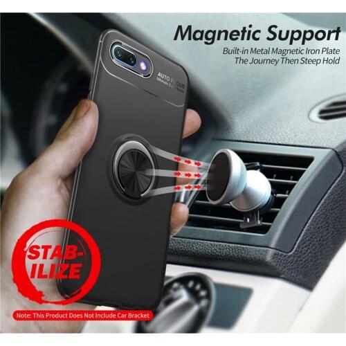 Huawei P Smart 2019 Cover Silicon Case For Huawei Honor 10 Honor10 Lite Nova 3i 3 3E Soft TPU Case with Magnetic Car Holder Ring