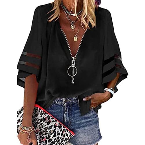 Clouding Womens Chiffon Shirts