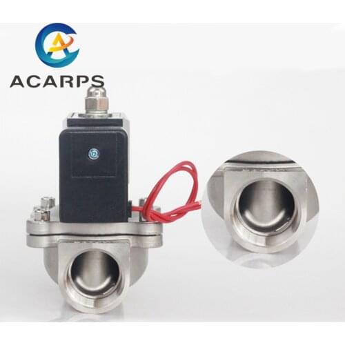 2 Way G1/2 DN15 Electric Water Valve 220v Shut Off N/C Stainless Steel Non Hot Solenoid Coil