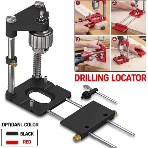 Drill Locator Hole Drill Guide Dowel Jig Convenient Labor Saving Plastic Steel Woodworking Drilling Template Guide Tool for Home