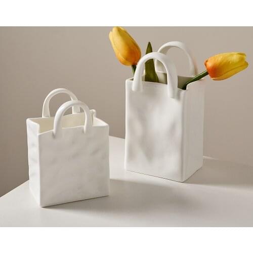 Nordic Decoration Home Ceramic Vase Living Room Decoration Vase Decoration Household White Vases Plant Pots Decorative Gifts