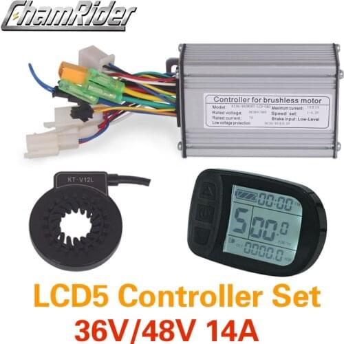 36V 250W 48V 350W Controller LCD5 Display Meter PAS Set E-Dike Conversion Kit Dual Mode Hall Sensor