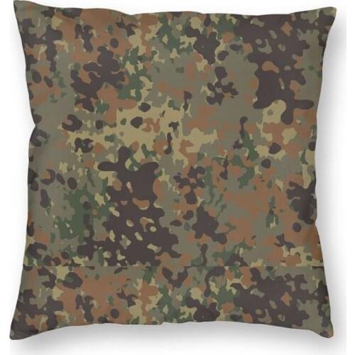 Cool Flecktarn Camo Throw Pillow Case Home Decorative Two Side Printing Military Army Camouflage Cushion Cover for Living Room