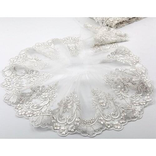 MLAEY 2Yards Exquisite Embroidered Flower Lace Trim High Quality Lace Fabric DIY Craft&Sewing Dress Clothing Accessories