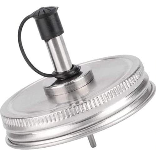 Mason Jar Pour Spout Lids Leak-Proof Stainless Steel Seal Pour Spout Top Lid for Olive Oil Cocktail Dispenser #W0