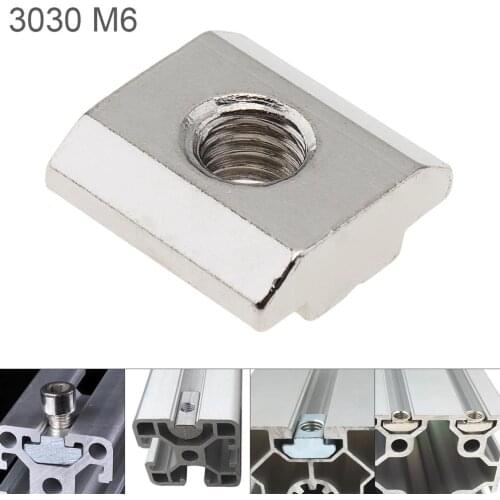 Furniture Hardware 1PCS M6 for 30 Series Slot T Nut Sliding T Nut Hammer Drop In Nut Fasten Connector 3030 Aluminum Extrusions