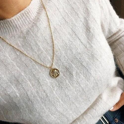 Fashion all-match cute little angel pendant womens necklace, exquisite jewelry gifts for women in love