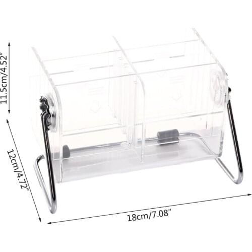 Desktop Remote Control Multi-Partition Storage Box Transparent Arrangement Case 94PF