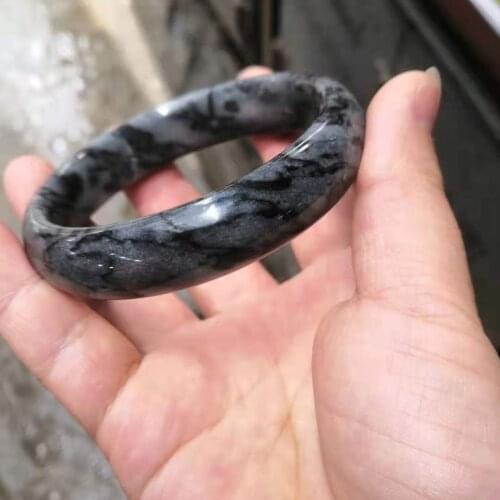 Real Natural jade bangle hand-carved jade bracelet women bracelets Black Bangle Elegant Princess Jewelry Best Gift jade jewelry
