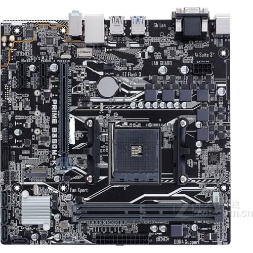 New ASUS PRIME B350M-K motherboard Socket AM4 DDR4 USB3.0 SATA3 DVI VGA 32GB B350 desktop motherboard Free shipping