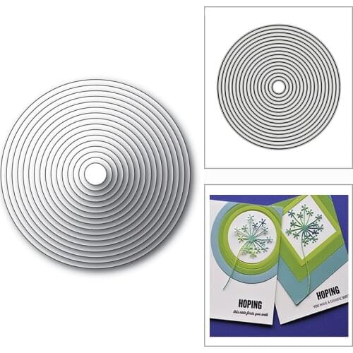 New Christmas Nesting Circle Frame Background 2020 Metal Cutting Dies for DIY Scrapbooking and Card Making Embossing No Stamps