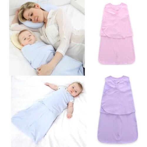Newborn Swaddle Sleeping Bag Baby Cotton Wrap Swaddle Baby Spring/Summer Wrap 0-6Months