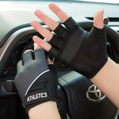 1 Pair Fingerless Gloves Non-slip Ultrathin Half Finger Breathable Gloves Outdoor Bicycle Gloves for Driving Motorcycle Cycling