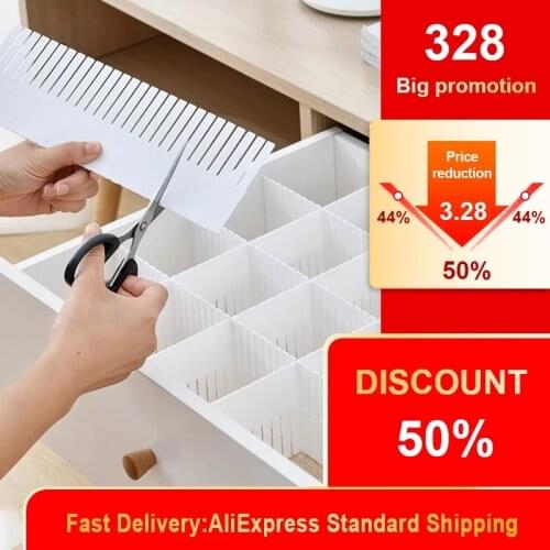 Adjustable Drawer Divider Household DIY Storage Shelves Organizer Partition Board for Socks Underwear Organize Tools 4pcs/Set