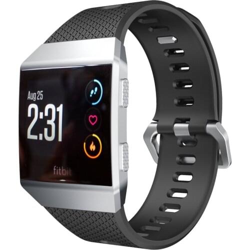 HEROIAND band For Fitbit Ionic Smart Activity Trackers Sport soft Silicone Watch strap Replacement Wristband Bracelet S L Size