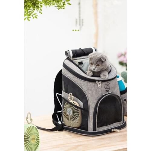 Luxury Edition Colorblock Breathable Oxford Cloth Pet Bag Outing Carrying Bag Cat Backpack