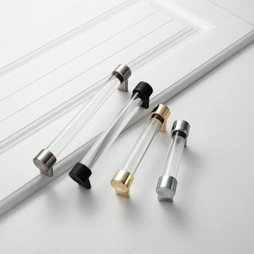 Handles for furniture crystal silver knobs kitchen doors wardrobe closet gold adjustable handle black metal in Cabinet Pulls