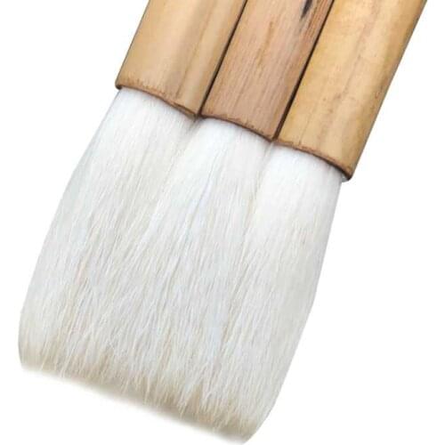 Wool Brush Bamboo Rod Independent Hair Thickening Bottom Watercolor Gouache Oil painting Brushes Set Art Supplies