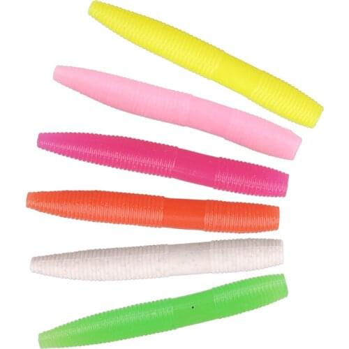 Smart 20Pcs Soft Baits 6.5cm 3.2g Fishing Lure Worm Silicone Bait Isca Artificial Para Pesca Plastic Grub Bass Leurre Peche