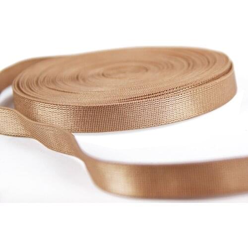 Skin Color Spandex Material Fitness Bra Elastic Band for Handsewing Underwear of Latin Dance, 11MM Width 10Meters/Lot